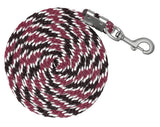 Braided Nylon Lead Burgundy Black White Clarke McKenzie Saddlery