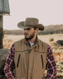 Ridge leather hat worn by man | Clarke McKenzie Saddlery