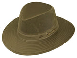Canvas River Guide hat with mesh crown in Olive | Clarke McKenzie Saddlery