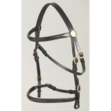 Aintree In Hand Bridle in black with brass fittings and butterfly lead | Clarke McKenzie Saddlery