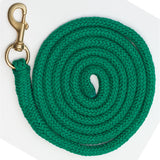 Braided Polypropylene Lead Brass Snap Green Clarke McKenzie Saddlery