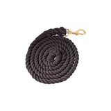 Cotton Rope Lead Brass Snap Black Clarke McKenzie Saddlery