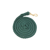 Cotton Rope Lead Brass Snap Green  Clarke McKenzie Saddlery