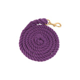 Cotton Rope Lead Brass Snap Purple Clarke McKenzie Saddlery