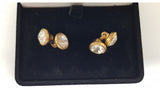 Cufflinks with Gold Diamantesb Clarke McKenzie Saddlery