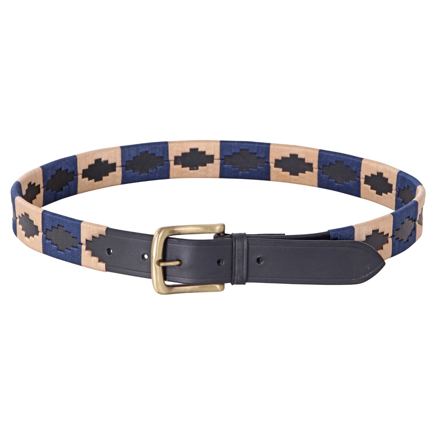 Double Hill Leather Polo Belt Navy