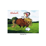 Norman Thelwell Greeting Card Having Fun Clarke McKenzie Saddler