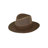 Canvas River Guide hat with mesh crown in Dark Brown| Clarke McKenzie Saddlery