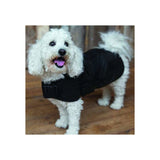 Clancy Oilskin Dog Coat — front view on small dog | Clarke McKenzie Saddlery