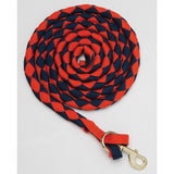 Plaited Nylon Lead Orange Navy  Clarke McKenzie Saddlery