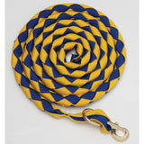 Plaited Nylon Lead Yellow Royal Blue  Clarke McKenzie Saddlery