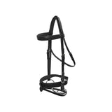 Platinum Wide Padded Hunt Bridle in black with wide padded browband | Clarke McKenzie Saddlery