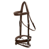 Platinum Wide Padded Hunt Bridle in brown with wide padded browband | Clarke McKenzie Saddlery